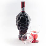 Grape wine bottle with 2 glasses 5