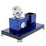 Desk stand with clock Highclass blue lion 4