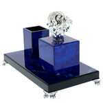 Desk stand with clock Highclass blue lion 5