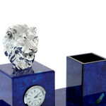 Desk stand with clock Highclass blue lion 8