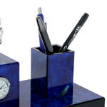 Desk stand with clock Highclass blue lion 9