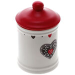 Ceramic spice holder with red heart
