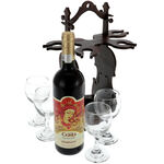 Violin Wine and 4 Glasses Holder 1