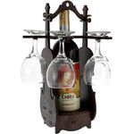 Violin Wine and 4 Glasses Holder 2