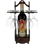 Violin Wine and 4 Glasses Holder 3