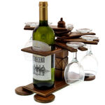 Bottle Holder with Glasses 1