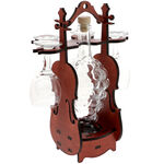 Wine bottle Holder with 4 Glasses Violin 1