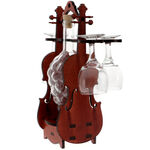 Wine bottle Holder with 4 Glasses Violin 4