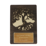 "Tree of Life" Wooden Plaque with Message "Deep Roots" – 40 cm