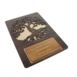 "Tree of Life" Wooden Plaque with Message "Deep Roots" – 40 cm 3