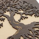 "Tree of Life" Wooden Plaque with Message "Deep Roots" – 40 cm 4