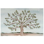 Silver leaf tree of life painting