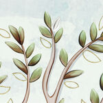 Silver leaf tree of life painting 5