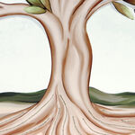 Silver leaf tree of life painting 6