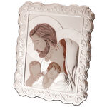 Holy Family Coloured Silver Icon 2