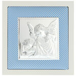 Blue guardian angel painting 14cm 2