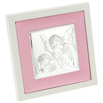 Guardian angel painting pink 14cm 3