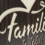 Tablou Lemn Wenge Familia cu Baietel 57cm 5