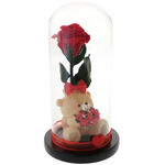 Forever Red Rose with Teddy Bear 1