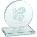 Round trophy made of glass 9