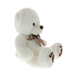 Ursuleț alb de plus cu fundă 25cm 3