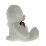 Ursuleț alb de plus cu fundă 25cm 4