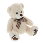 Cream teddy bear with bow 25cm 2
