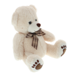 Cream teddy bear with bow 25cm 3