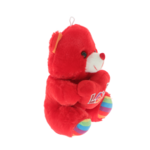 Red teddy bear rainbow heart 20cm 3