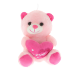 Pink teddy bear with love heart 20cm 1