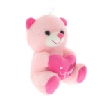 Ursulet de plus roz cu inima love 20cm 2