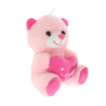 Pink teddy bear with love heart 20cm 2