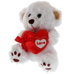 White teddy bear with a red heart 4