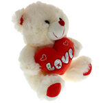 Teddy bear plus red white love 24cm 2