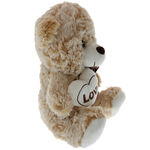 Beige plush teddy bear with bow 3