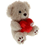 Beige teddy bear with a red heart 2