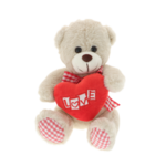 Teddy bear plus cream heart love 20cm 2