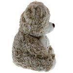 Plush cream-brown teddy bear with heart 3