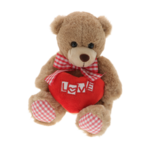 Teddy bear brown heart love 20cm 2
