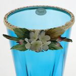Kék Murano Luxus Hortenzia váza 47cm 5