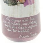 Vaza ceramica lavanda pictata cu mesaj De Suflet 29cm 6