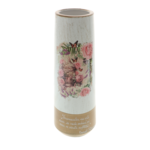 Pink Rose Hand-Painted Ceramic Vase – “Beauty” 3