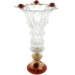 Vase with Luxurious Burgundy Roses