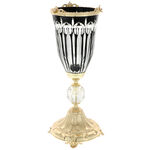 Luxus fekete és arany Murano váza 2