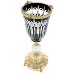 Luxus fekete és arany Murano váza 3