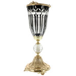 Luxurious black and gold Murano vase 4