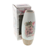 Vază pictată ceramică trandafiri roz Încredere 2