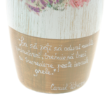 Vază pictată ceramică trandafiri roz Încredere 5