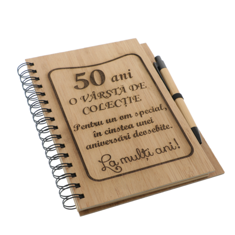 Personalized Bamboo “A Collection Age” Notebook – 21 cm