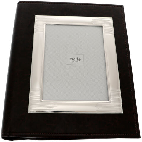 Silver Plate Photo Album with Frame Silver Pattern